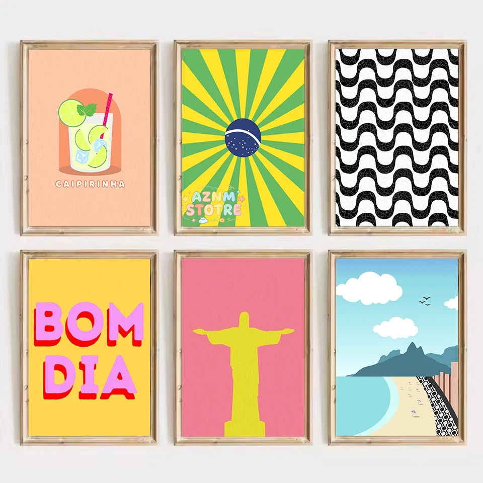 Summer Quotes - Minimalist Abstract Brazilian Quotes Rio De