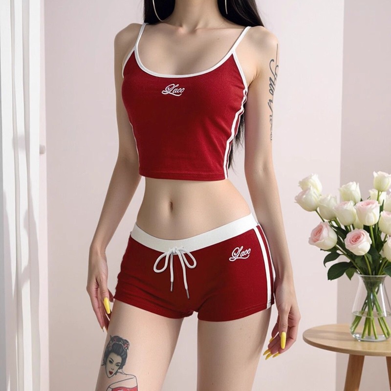 Summer Quotes - Woman Matching Sets Patchwork Embroidery Letter