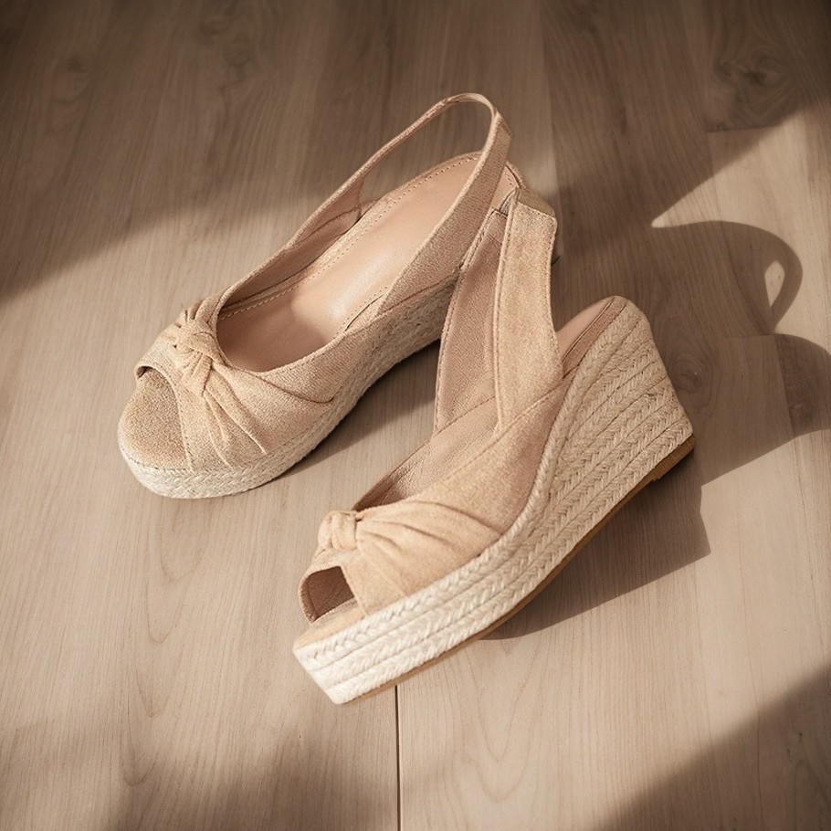 LIHUAMAO beige espadrille peep - đánh giá và giá Espadrille Sandal Women
