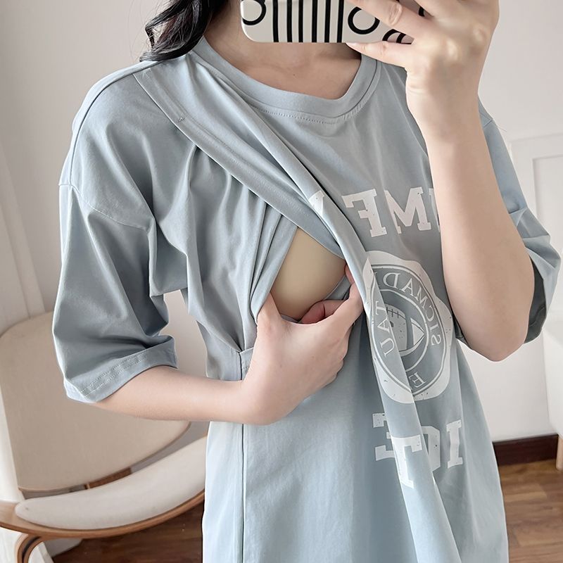 Nursing Dress Pregnant Breastf - đánh giá và giá Summer Clothes