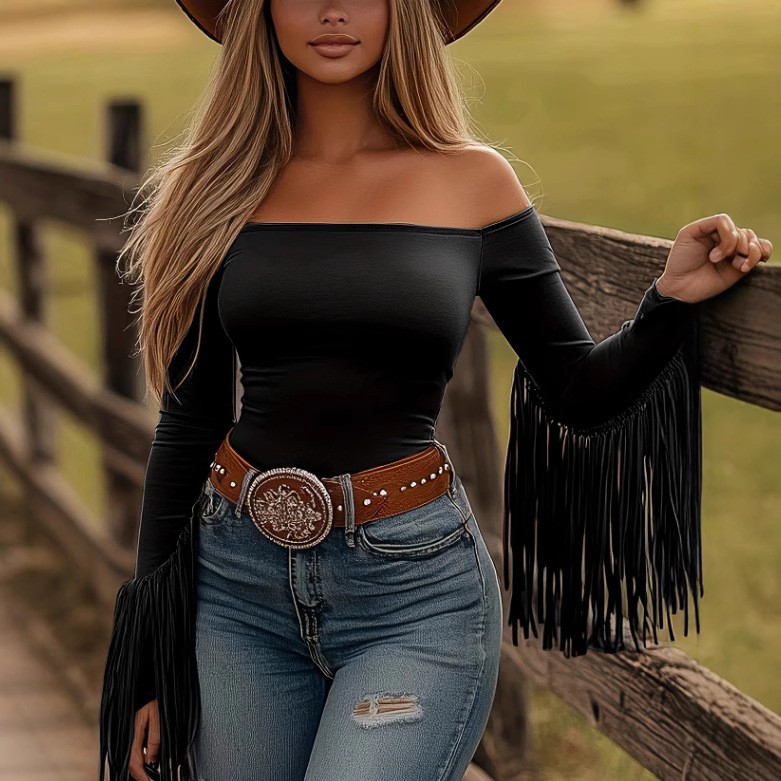 Women Clothes Blouse Fringe De - đánh giá và giá Summer Clothes