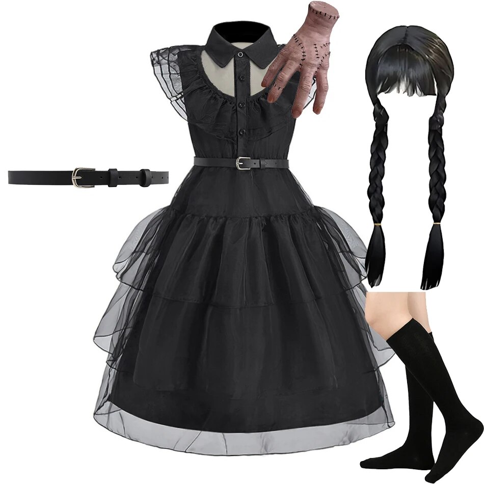 Girl Costume Kids Cosplay Blac - đánh giá và giá Summer Clothing Layering