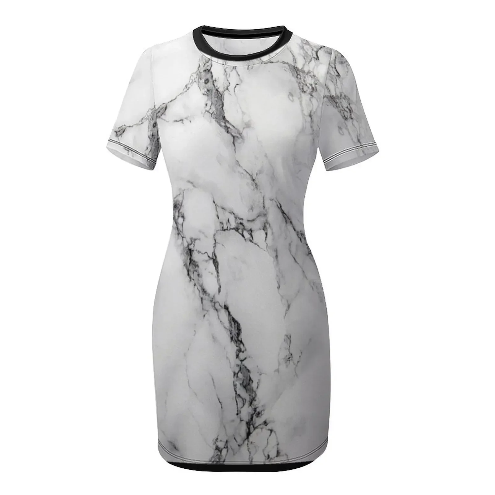White Marble Image Short-Sleev - đánh giá và giá Summer Clothing Images