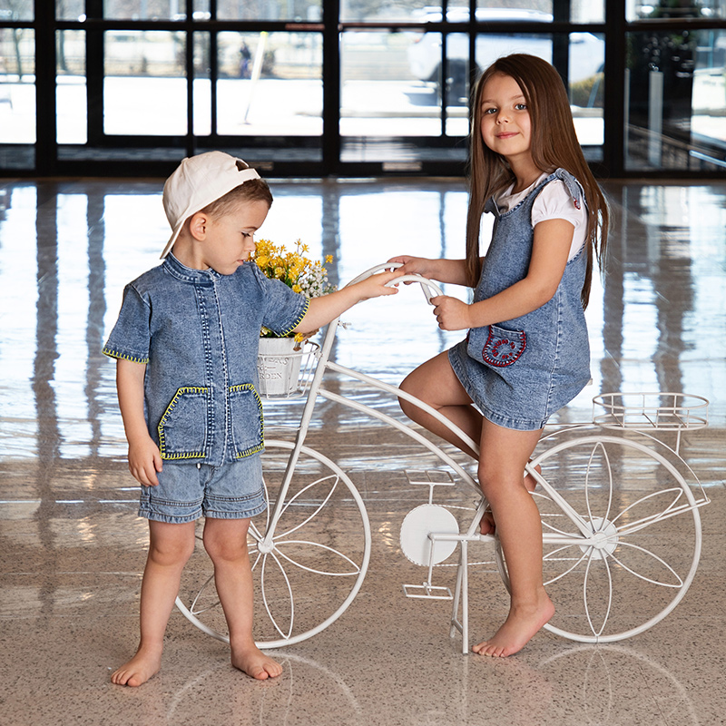 Summer Denim Collection Girls  - đánh giá và giá Summer Clothing Baby Girl