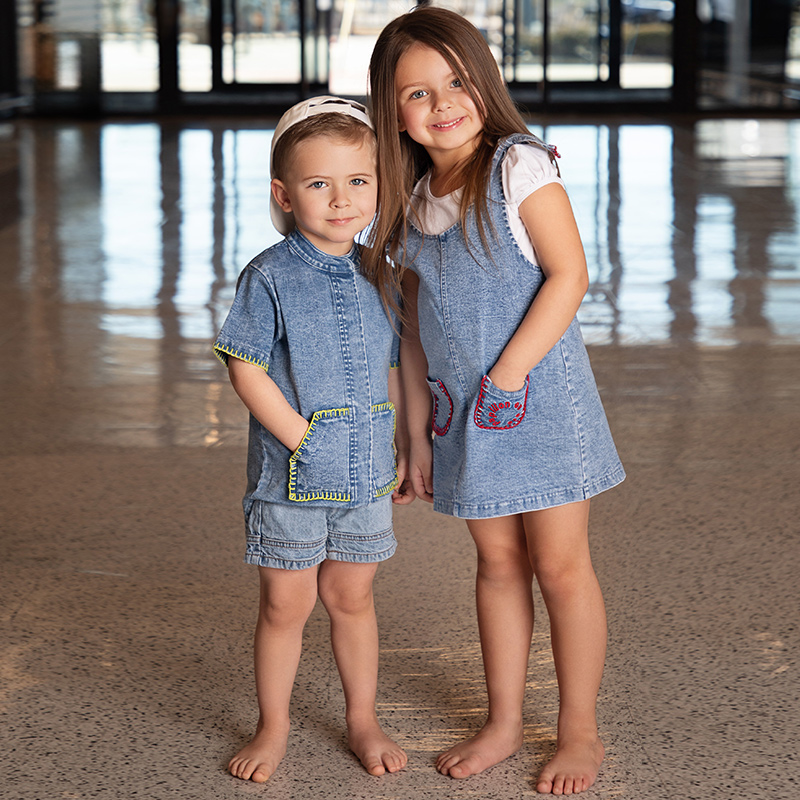 Summer Denim Collection Girls  - đánh giá và giá Summer Clothing Baby Girl