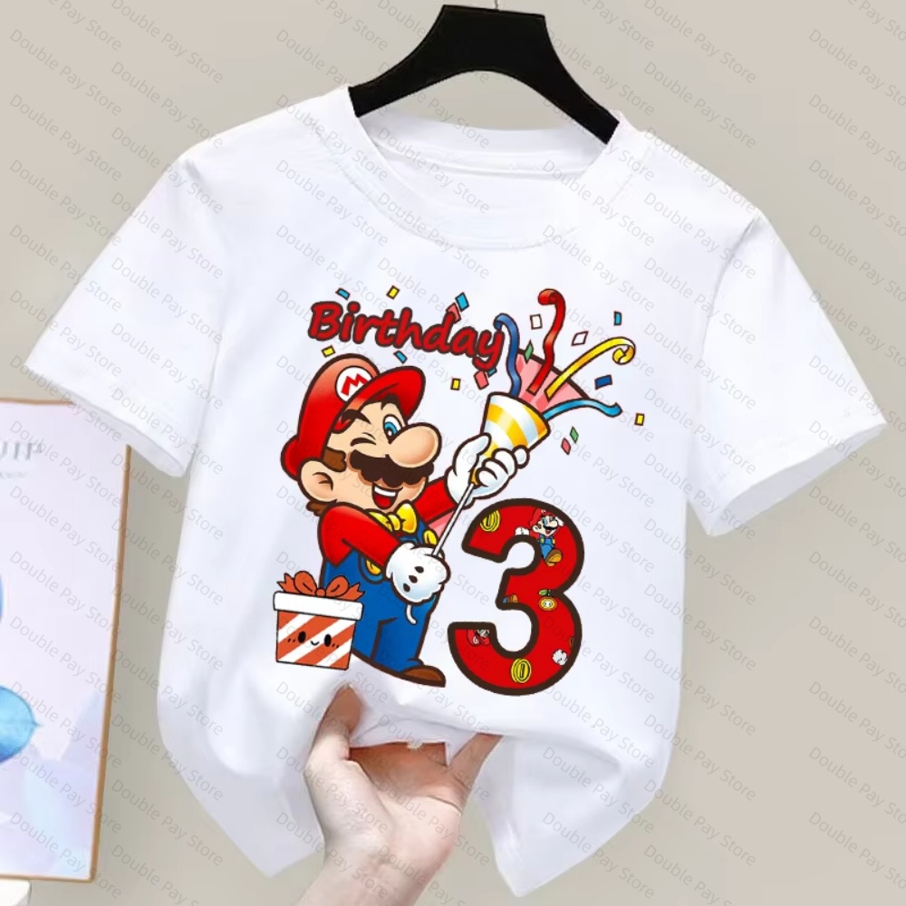 Kids Cartoon Mario Birthday Nu - đánh giá và giá Summer Edit Clothing