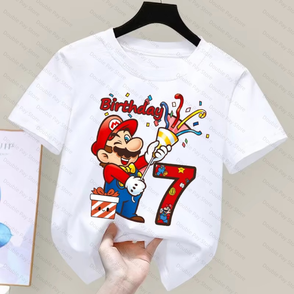 Kids Cartoon Mario Birthday Nu - đánh giá và giá Summer Edit Clothing