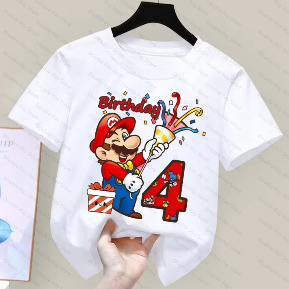 Kids Cartoon Mario Birthday Nu - đánh giá và giá Summer Edit Clothing